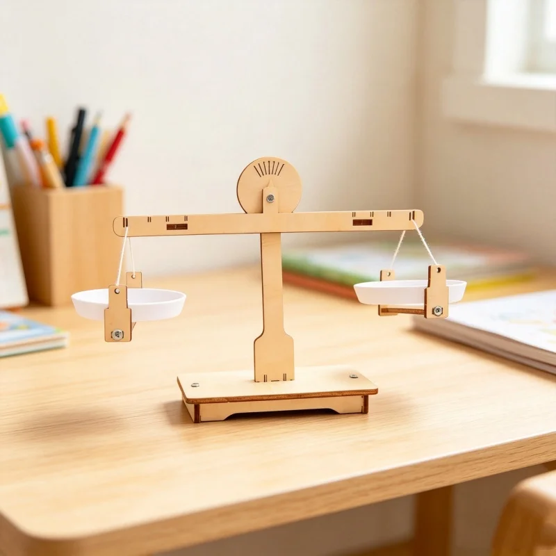 Science Project Physics - Kit di Montaggio Bilancia in Legno